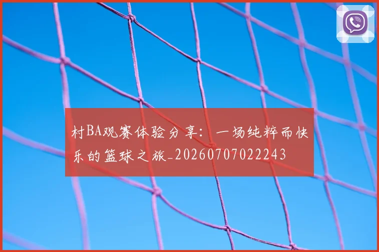 村BA观赛体验分享:一场纯粹而快乐的篮球之旅_20260707022243
